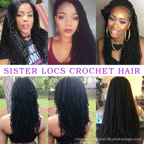 synthetic micro faux locs crochet braids 18 inch afro Goddess Dread sister Locs Crochet Braided fashion Hair Extensions